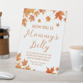 秋ベビーシャワー彼女の腹のゲームはどのくらいか 台座サイン (インサイチュ)