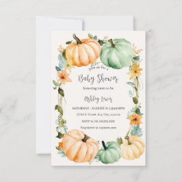 秋ベビーシャワー招待パンプキンテーマ 招待状
