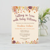 秋ベビーシャワー招待状が恋に落ちる 招待状 (スタンド正面)