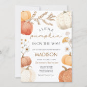 秋ベビーシャワー招待状カボチャ 招待状 (正面)