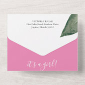 秋ベビーシャワー招待状ガール オールインワン招待状 (裏面)