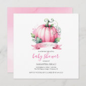 秋ベビーシャワー招待状リトルカンプキンガール 招待状 (正面/裏面)