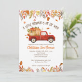 秋ベビーシャワー招待状リトルカンプキン 招待状 (スタンド正面)