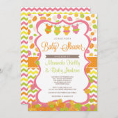 秋ベビーシャワー招待状/ガール秋招待状 招待状 (正面/裏面)