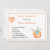 秋ベビーシャワー招待状 招待状 (裏面)