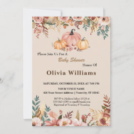 秋ベビーシャワー招待状 招待状