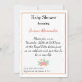 秋ベビーシャワー招待状 招待状 (裏面)