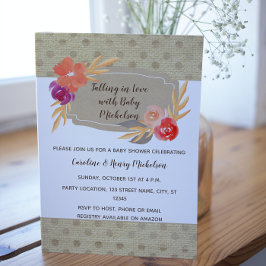 秋ベビーシャワー招待状 招待状