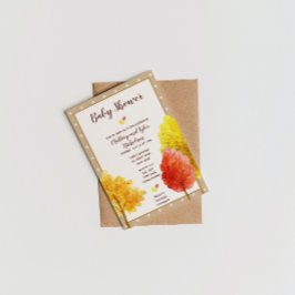 秋ベビーシャワー招待状 招待状