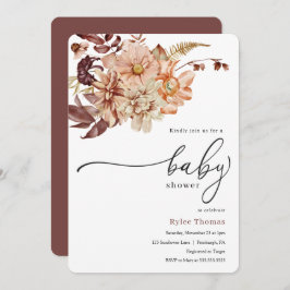 秋ベビーシャワー招待状 招待状