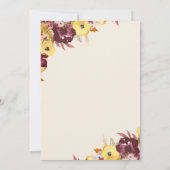 秋ベビーシャワー招待状-秋インラブ 招待状 (裏面)