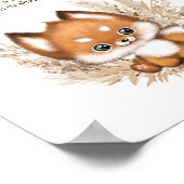 秋ベビーシャワー時間カプセル標識 ポスター (角)