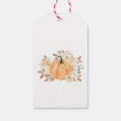 秋ベビーシャワー正方形メッセージカード、ありがとうラベル ギフトタグ (裏面)