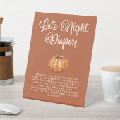 秋ベビーシャワー深夜おむつゲーム 台座サイン (インサイチュ)
