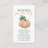 秋ベビーシャワー秋フローラ本ベビー エンクロージャーカード (正面)