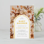 秋ベビーシャワー箔招待状 箔招待状 (立ち正面)