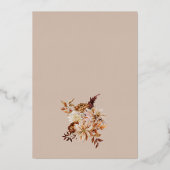 秋ベビーシャワー箔招待状 箔招待状 (裏面)