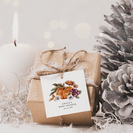 秋ベビーシャワー フェイバータグ