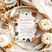 秋ベビーシャワー | 小さなかぼちゃを吸う 招待状