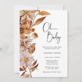 秋ベビーシャワー 招待状