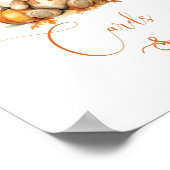 秋ベビーシャワーteddyクマのカードとギフト ポスター (角)