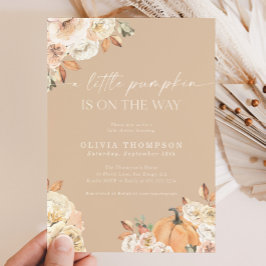 秋ベビーベビーシャワー | Boho A Little Pumpkin 招待状