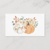 秋ベビー収納カード用のベビーシャワーブック エンクロージャーカード (裏面)