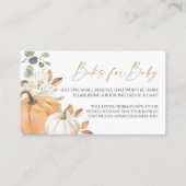 秋ベビー収納カード用のベビーシャワーブック エンクロージャーカード (正面)