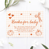 秋ベビー用の小さなカボチャの赤ちゃんシャワーブック エンクロージャーカード