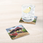 秋ベルモントカバーブリッジNH スクエアペーパーコースター (インサイチュ)