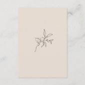 秋ベージュシンプルエレガントなウェディング詳細 エンクロージャーカード (裏面)