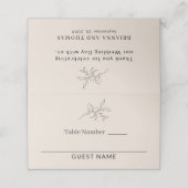 秋ベージュシンプルエレガントな結婚式 プレイスカード (外部開封)