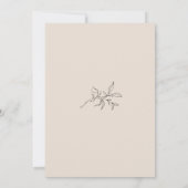 秋ベージュシンプルエレガントな結婚式 招待状 (裏面)