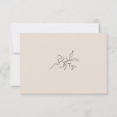 秋ベージュシンプルエレガントウェディングRSVP 出欠カード (裏面)