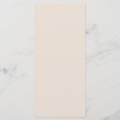 秋ベージュシンプル植物学エレガントメニュー プログラム (裏面)