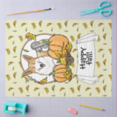 秋ペンブロークウェルシュコーギー（赤1）カボチャかわいい 薄葉紙 (クラフト)