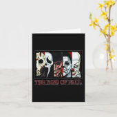 秋ホラー映画の少年ハロウィーン カード (黄色い花)