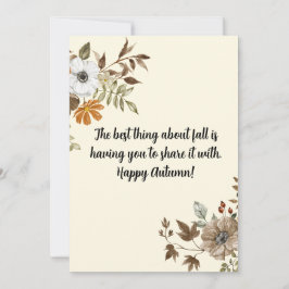 秋ホリデーカード サンキューカード