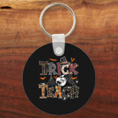 秋ホリデーテーマの感謝祭ハロウィーン先生 キーホルダー (正面)