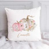 秋ホワイトとピンクのカボチャ装飾品 クッション