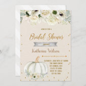 秋ホワイトカボチャのブライダルシャワー 招待状 (正面/裏面)