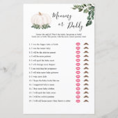 秋ホワイトカボチャのママまたはパパのゲームカード (正面)