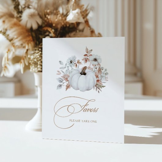 秋ホワイトカボチャの恩恵 台座サイン