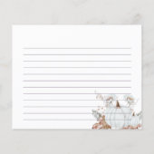 秋ホワイトカボチャブライダルシャワーレシピカード (裏面)