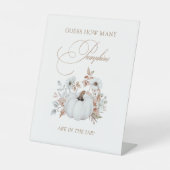 秋ホワイトカボチャ推測カボチャの数 台座サイン (正面)