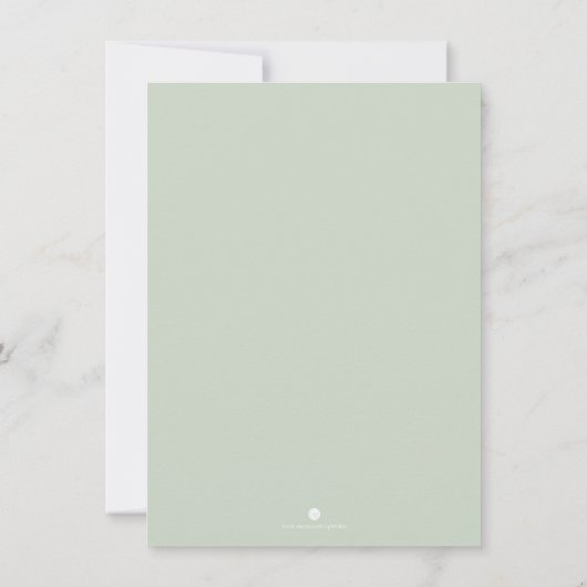 秋ホワイトカボチャ緑の友与え達 招待状 (裏面)