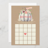 秋ホワイトカボチャ赤ちゃんシャワービンゴゲーム メニュー (正面/裏面)