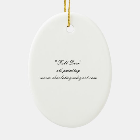 秋ホワイトテールディアアートオーナメント セラミックオーナメント (裏面)