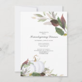 秋ホワイトパンプキンフレンズ与えズディナー 招待状 (正面)