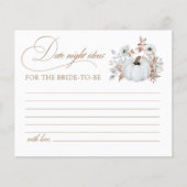 秋ホワイトパンプキンブライダルシャワーデイトナイトアイディア (正面)